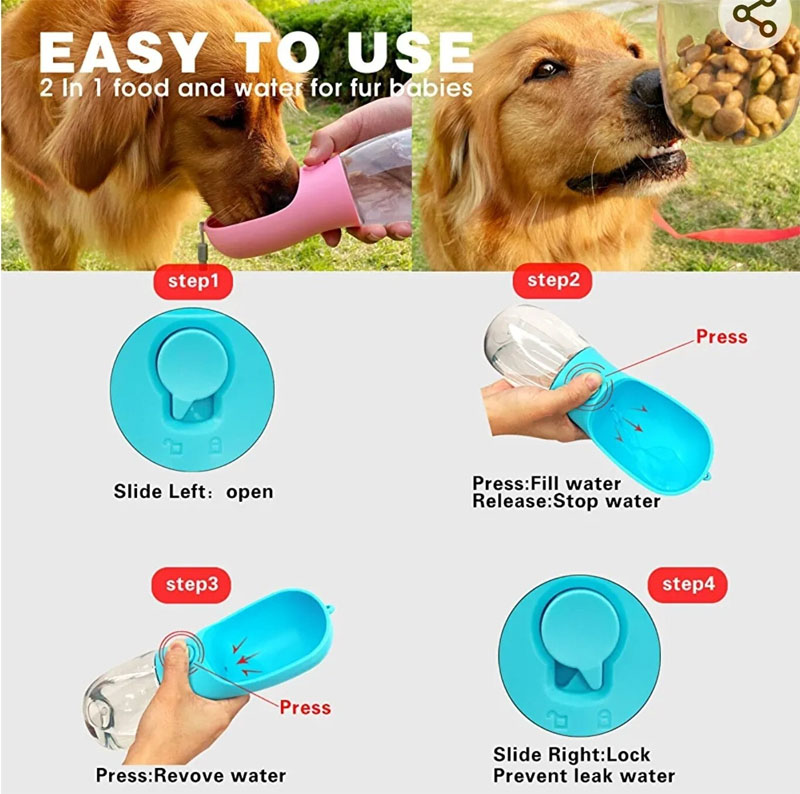 Portable Cat Dog Water Bottle